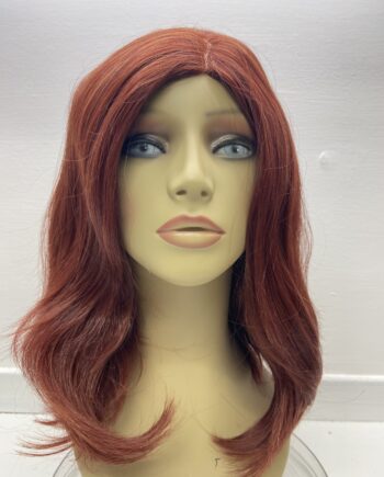 Long burgundy brown wig. Rlw386